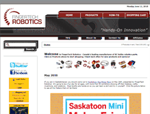 Tablet Screenshot of fingertechrobotics.com